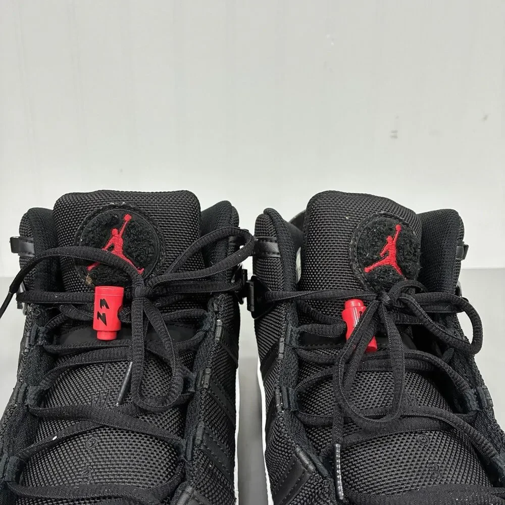 Nike Air Jordan 6 Rings Men's 10.5 Patent Bred Black Red White Shoes 322992-067